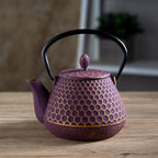 Purple Honeycomb Cast Iron Drinkware