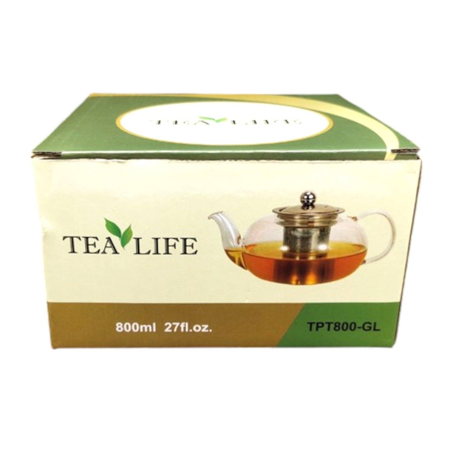 Clear Glass Teapot with Infuser Basket